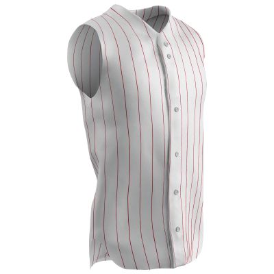 Champro Ace Sleeveless Polyester Jersey, Youth Medium, Scarlet Pin