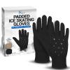 Kami-So Competition Ice Skating Jeweled Gloves for Women | Figure Skating Gloves with Gel Wrist Protection and Crystals | Figure Skate Gear and Accessories for Practice | Black | Large view 1