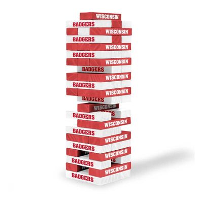 Wild Sports NCAA Wisconsin Badgers Table Top Stackers 3" x 1" x .5", Team Color