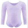 Dancina Toddler Leotard Long Sleeve Girls' Cotton Bodysuit 4 Lavender view 1