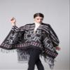 Bakerdani Women's Fashion Retro Style Vintage Pattern Tassel Poncho Shawl Cape view 3