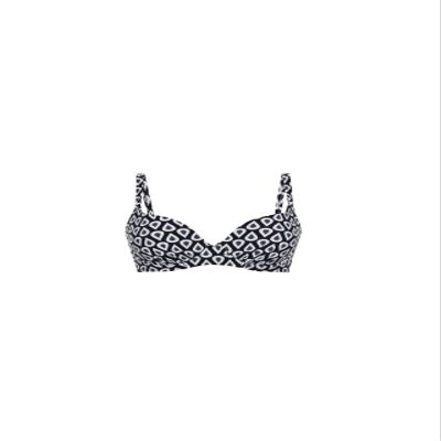 Anita L88754-1-430 Women's RosaFaia Black-White Underwired Bikini Top 30F