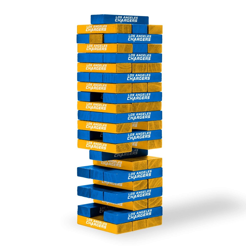 Wild Sports NFL Los Angeles Chargers Table Top Stackers Game, 3" x 1" x .5"