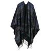 Bakerdani Women's Print Wool Pashmina Shawl Blanket Cape Poncho Sweater view 1