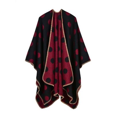 Bakerdani Women's Winter Oversized Blanket Poncho Cape Shawl Cardigan Coat