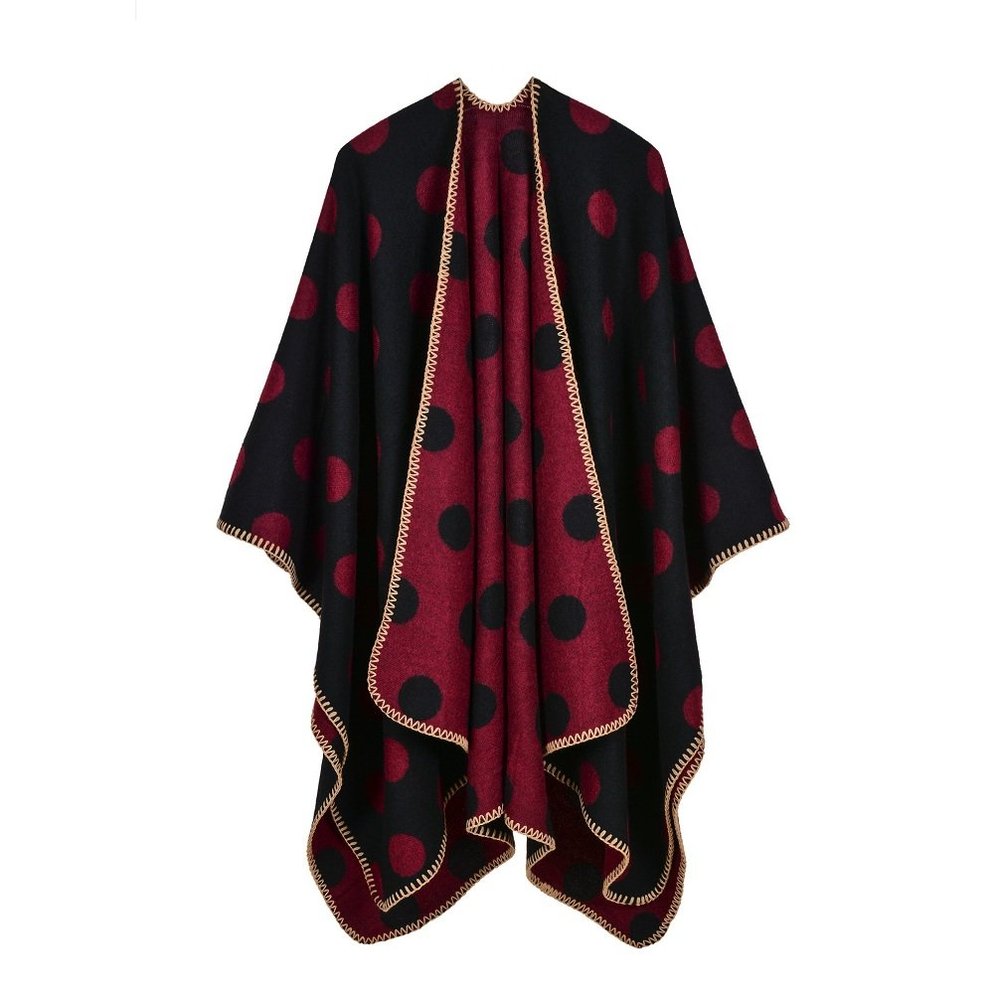 Bakerdani Women's Winter Oversized Blanket Poncho Cape Shawl Cardigan Coat