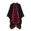 Bakerdani Women's Winter Oversized Blanket Poncho Cape Shawl Cardigan Coat view 1