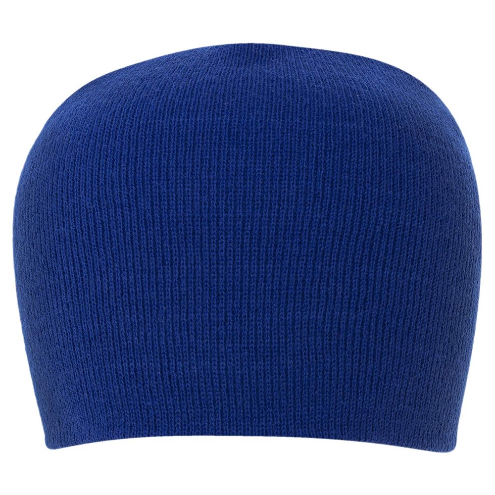 100% Soft Acrylic - Royal Single Piece Solid Color Beanie Winter Hat - Unisex Plain Skull Knit Cap - Made in USA