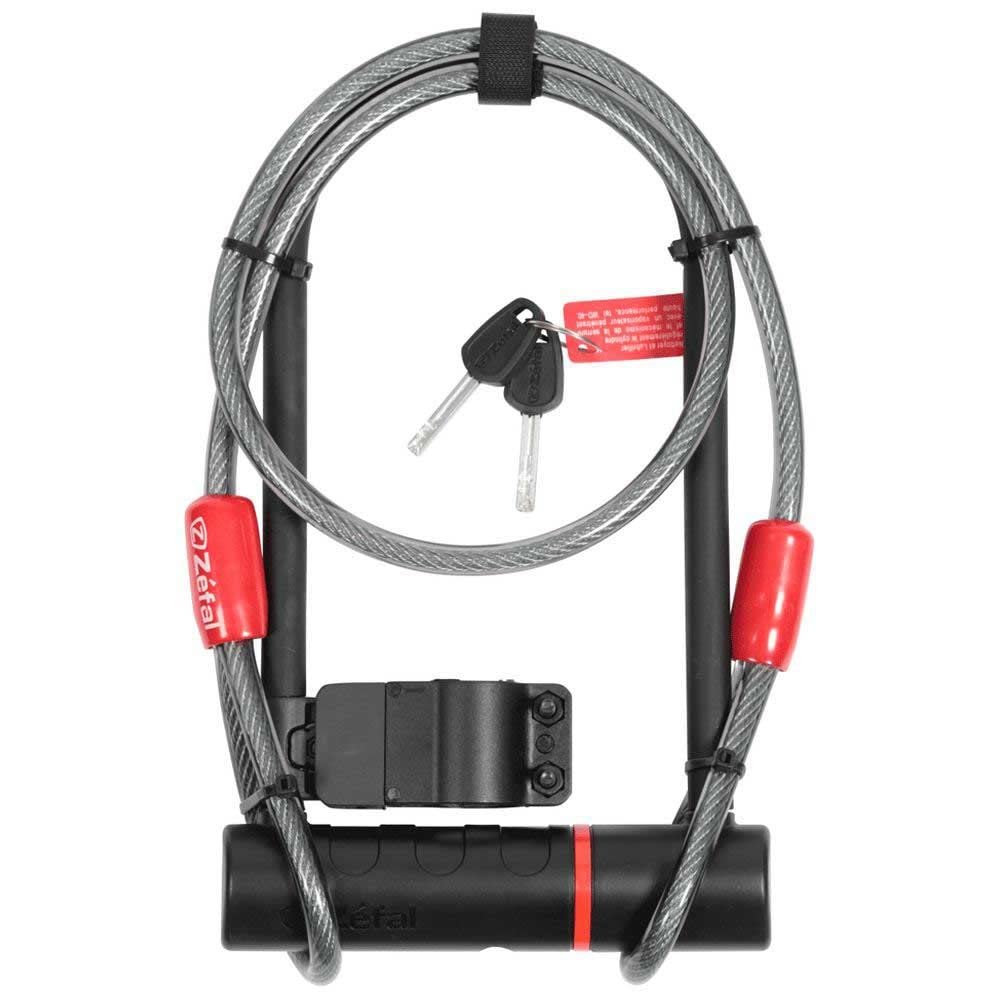 ZEFAL 4922B K-TRAZ U11 & Cable U-Lock, Black, 115 x 230 mm