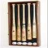 5 Baseball Bat Display Case Cabinet Holder Wall Rack Custom Options 98% UV - Lockable (Walnut Wood Finish, Red Felt - Verticle Mounting) view 2