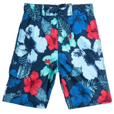 Kanu Surf Toddler Boys Horizon Quick Dry Beach Swim Trunk, Hangout Navy/Red, 4T