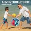 Kanu Surf Toddler Boys Horizon Quick Dry Beach Swim Trunk, Hangout Navy/Red, 4T view 4
