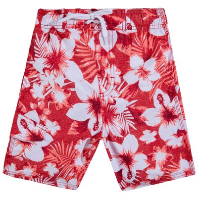 Kanu Surf boys Line Up Quick Dry Upf 50+ Beach Swim Trunks, Dominica Red, 5 6 US
