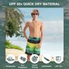 Kanu Surf Toddler Boys Jetstream Quick Dry Beach Swim Trunk, Echelon Black/Green, 4T view 2