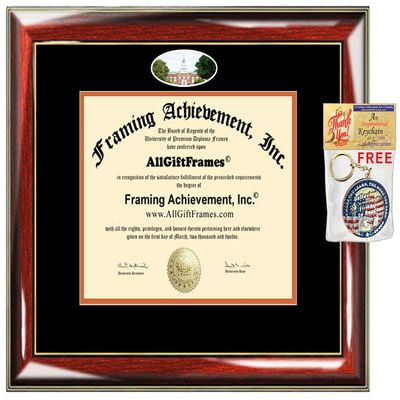 AllGiftFrames Bucknell University Diploma Frame School Campus Photo Custom Double Mat Degree Framing Document Graduation Gift Bachelor Master MBA Doctorate PHD Certificate Holder Case