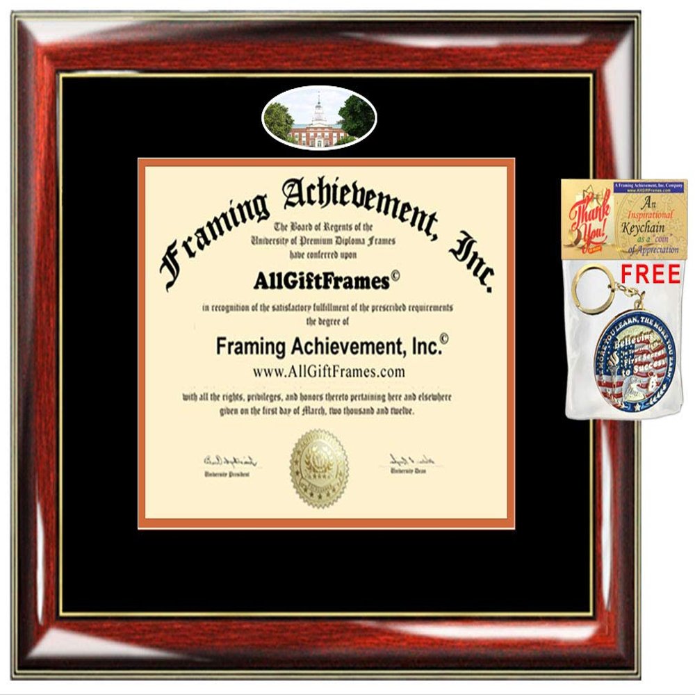 AllGiftFrames Bucknell University Diploma Frame School Campus Photo Custom Double Mat Degree Framing Document Graduation Gift Bachelor Master MBA Doctorate PHD Certificate Holder Case