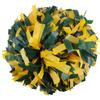 ICObuty Plastic Cheerleader Cheerleading Pom Pom 6 inch 1 Pair (Dark Green-Yellow) view 1