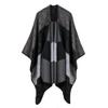 Bakerdani Women's Color Block Shawl Wrap Open Front Poncho Cape Cardigan Coat view 1