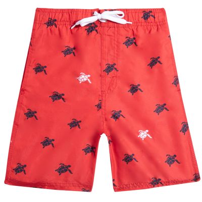 Kanu Surf Little Boys Horizon Quick Dry Beach Swim Trunk, Terrapin Red, Large (7)