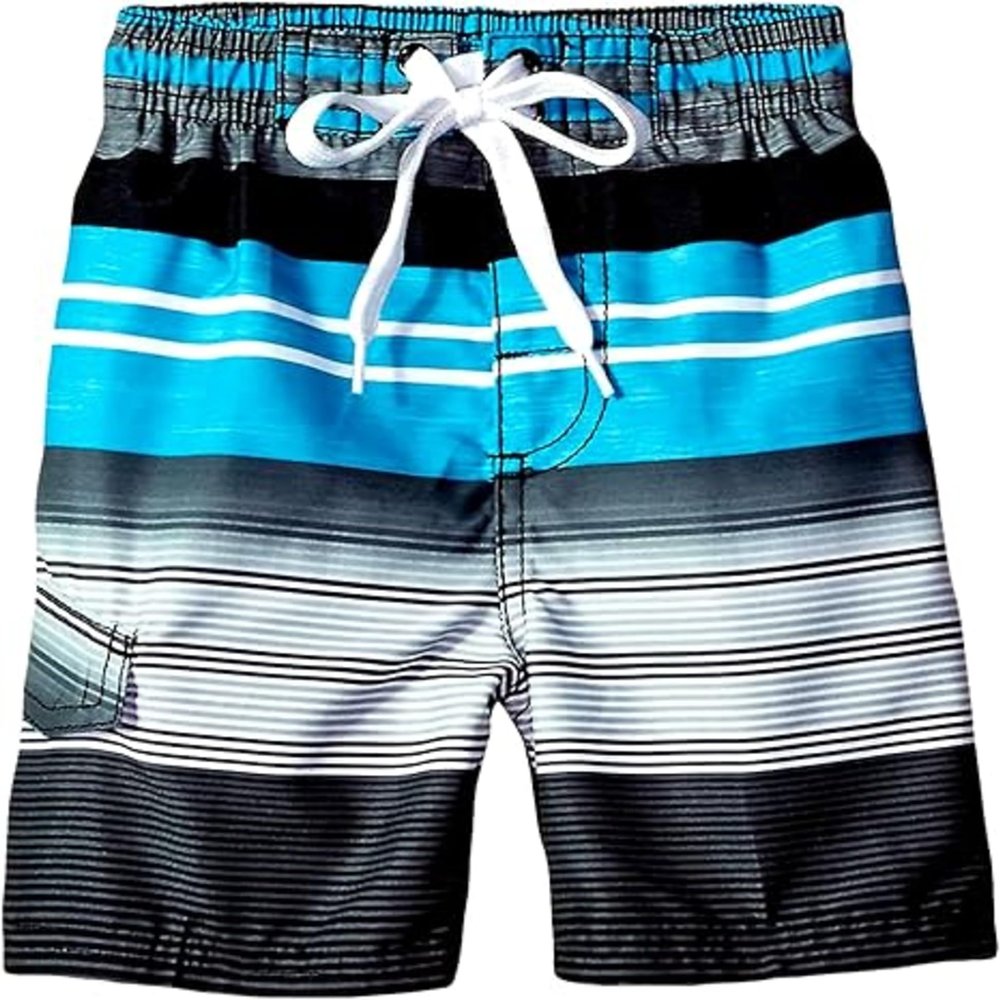 Kanu Surf Little Boys Victor Quick Dry Beach Swim Trunk, Victor Black, Small (4)