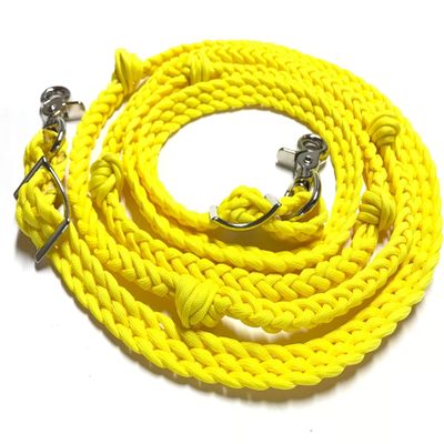 barrel reins horse tack neon yellow
