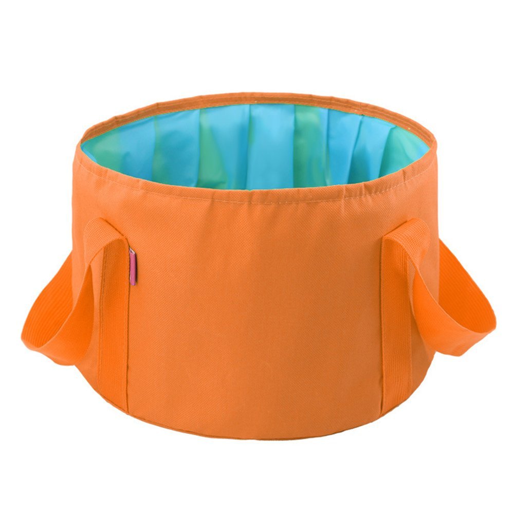 MansWill 15L Portable Folding Basin Multi-Functional Travel Face & Foot Washing Bucket Tank Outdoor Durable Waterproof Camping Fishing Home Water Storage Vegetable Cleaning Container Case Bag
