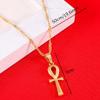 Egyptian Ankh Cross Jewelry Set Women Gold Color Charms Jewelry Egypt Hieroglyphs Set (Gold Pendant) view 2