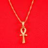 Egyptian Ankh Cross Jewelry Set Women Gold Color Charms Jewelry Egypt Hieroglyphs Set (Gold Pendant) view 3