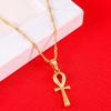 Egyptian Ankh Cross Jewelry Set Women Gold Color Charms Jewelry Egypt Hieroglyphs Set (Gold Pendant) view 4