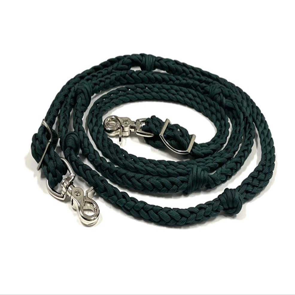 barrel reins horse tack hunter green