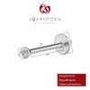 Forbidden Body Jewelry Surgical Steel Earrings Internally Threaded Micro CZ Gem Top Tragus/Helix/Labret Stud with 2mm Top (18G, 10mm) 1pc view 2