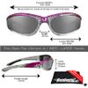 Bikershades Chrome Frame Anti Glare Mirrored Motorcycle Sunglasses with Rhinestones Foam Padded for Women (Mirror Smoke Pink + Clear Pink + Yellow Pink Combo) view 2