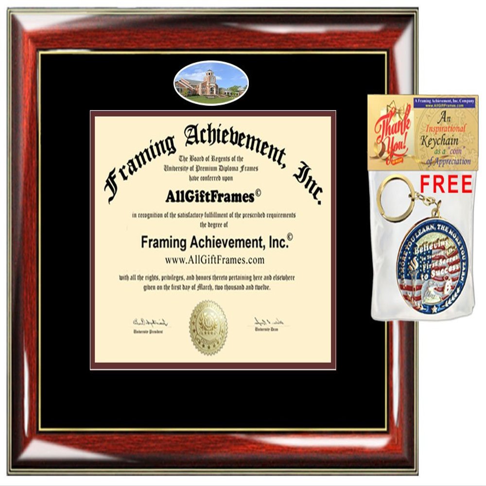 AllGiftFrames Lee University Diploma Frame School Campus Photo Custom Degree Framing Document Double Mat Bachelor Master MBA Doctorate PHD Certificate Holder