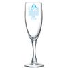 Personalized Color Printed Champagne Flute - Love Birds - Blue - 24 pack view 1