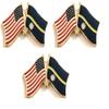 3 Nauru USA Friendship Flag Lapel Pins Pack of 3 Nauruan & American Double Flag Pin Badge