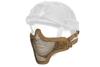 DLP Tactical Quick Release Mesh Steel Face Mask for ARC Rail Equipped Fast/ACH/MICH Combat Helmet (Tan) view 1