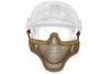 DLP Tactical Quick Release Mesh Steel Face Mask for ARC Rail Equipped Fast/ACH/MICH Combat Helmet (Tan) view 2