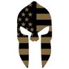 Evan Decals Magnet Coyote Style- Spartan Head Vintage USA Flag- Window Decal Vinyl Magnetic Sticker 4" view 1