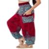 Joob Joob Boho Pants for Women - Hippie Harem Pants Women - Womens Yoga Pants  Comfy Bohemian Flowy Hippie Clothes - Red Medium view 1