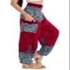 Joob Joob Boho Pants for Women - Hippie Harem Pants Women - Womens Yoga Pants  Comfy Bohemian Flowy Hippie Clothes - Red Medium view 2