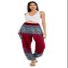 Joob Joob Boho Pants for Women - Hippie Harem Pants Women - Womens Yoga Pants  Comfy Bohemian Flowy Hippie Clothes - Red Medium view 4