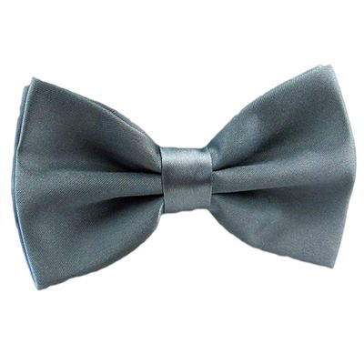 Men Bow Tie Adjustable Length Wedding Male Fashion Boys Satin Bowties one size Sliver Gray