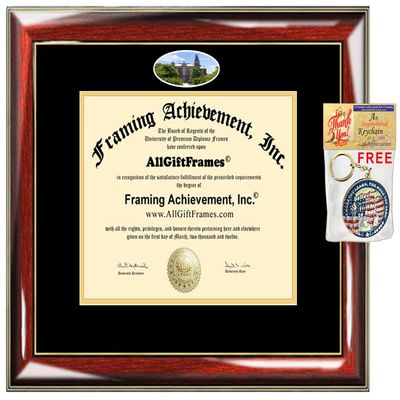 AllGiftFrames DePauw University Diploma Frame School Campus Photo Custom Double Mat Degree Framing Document Graduation Gift Bachelor Master MBA Doctorate PHD Certificate Holder Case