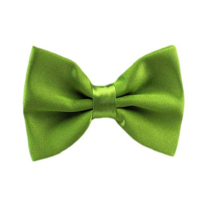 SURVODJA Men Bow Tie Adjustable Length Wedding Male Fashion Boys Satin Bowties one size Grass Green