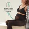 CALZITALY 2 Pairs Maternity Tights, Pregnancy Opaque Pantyhose | 40 DEN | S M L XL | Black, Blue | Made In Italy (Medium, Black) view 3
