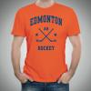 UGP Campus Apparel Edmonton Classic Hockey Arch Basic Cotton T-Shirt, 3XL - Orange view 4
