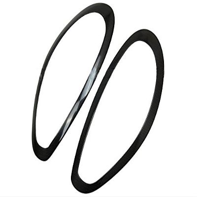 Eppar New Carbon Fiber Front Lamp Cover 2PCS for Porsche Panamera 2014-2016
