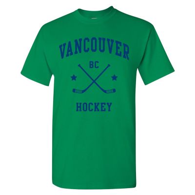 UGP Campus Apparel - Vancouver Classic Hockey Arch Basic Cotton T-Shirt - X-Large - Green