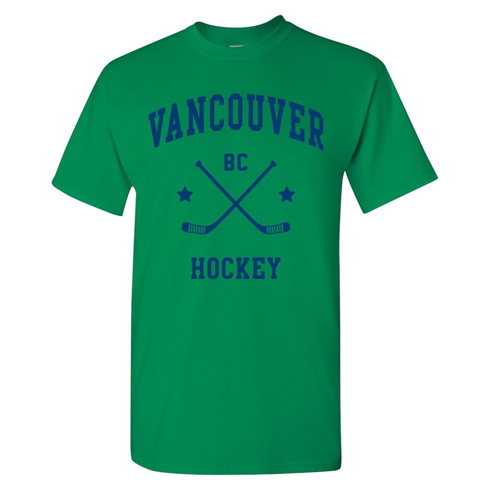 UGP Campus Apparel - Vancouver Classic Hockey Arch Basic Cotton T-Shirt - X-Large - Green