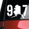 907 Alaska Silhouette 8" Decal/Sticker -Weatherproof- for virtually Any Smooth Surface - for Bush Planes Snow mobiles Cars etc view 1